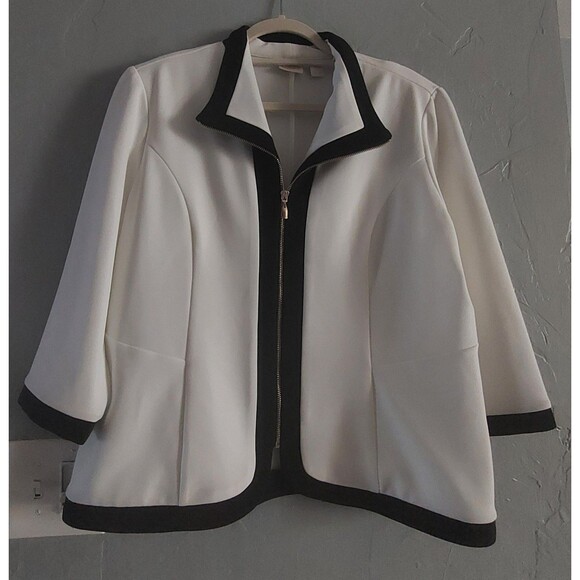 Chico's Collection Blazer Women 2(L) Full Zipper,Elegant,Polyester Spandex Coast - Picture 9 of 9